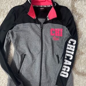 Victoria Secret pink Chicago zip up XS EUC